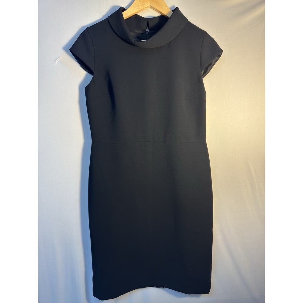 Talbots Black Sheath Dress Size 8 NWT Knee Length Career Minimalist